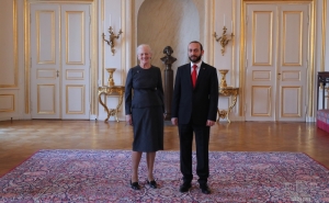 Queen Margrethe II of Denmark ReceiveD Armenian Speaker of Parliament