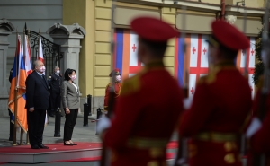  В резиденции президента Грузии состоялась официальная церемония встречи президента Республики Армения 