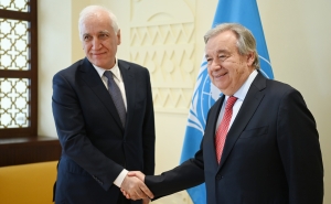  Նախագահ Վահագն Խաչատուրյանը հանդիպել է ՄԱԿ-ի Գլխավոր քարտուղար Անտոնիո Գուտերեշի հետ 
