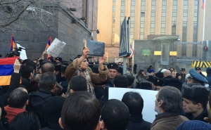 Protests near the Russian Embassy in Armenia 