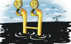 Рубль немного "подрос", а нефть "упала"