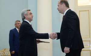 The Armenian President Presented the Ambassador of Slovakia to Armenia Events on the Centennial of the Armenian Genocide