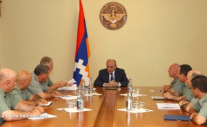  NKR President Held a Consultation with the Supreme Command Staff of the Defense Army