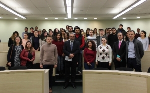 Глава МИД НКР выступил с речью в Американском университете Армении