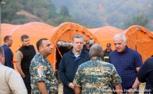 Վրաստանի վարչապետն այցելել է հայ հրշեջներին՝ շնորհակալություն հայտնելու օգնության համար