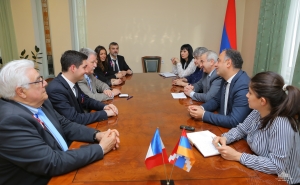 The Artsakh Parliament President Received the Delegation of the City of Bouc-Bel-Air of France
