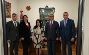 Artsakh FM Visits to Embassy of Armenia in Argentina