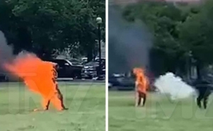 Man Sets Himself on Fire Near White House (video)