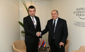 Արմեն Սարգսյանն ու Գեորգի Գախարիան մտքեր են փոխանակել հայ-վրացական հարաբերությունների օրակարգի շուրջ