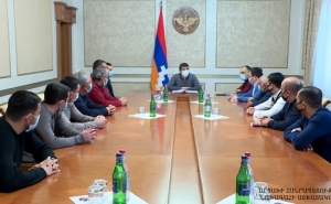 Arayik Harutyunyan Received Artsakh Football League Member Clubs Representatives
