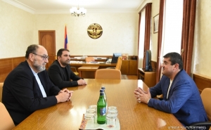 Arayik Harutyunyan Received President of the Armenian Missionary Association of Australia Krikor Youmshajekian
