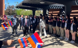 Foreign Minister David Babayan's Visit to Holy Martyrs Ferrahian High School in Los Angeles

