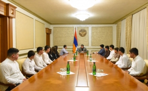 The President of the Republic received Artsakh athletes who took part in the 35th KWF European Kyokushin Karate Championship
