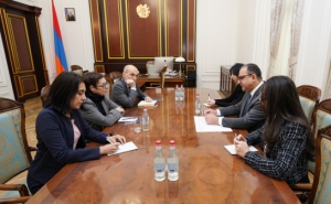 Вице-премьер Тигран Хачатрян принял посла Франции Анн Луйо