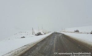 Some roads are closed and difficult to pass in Armenia
