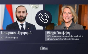 Phone conversation of the Foreign Minister of Armenia with the U.S. Assistant Secretary of State for European and Eurasian Affairs
